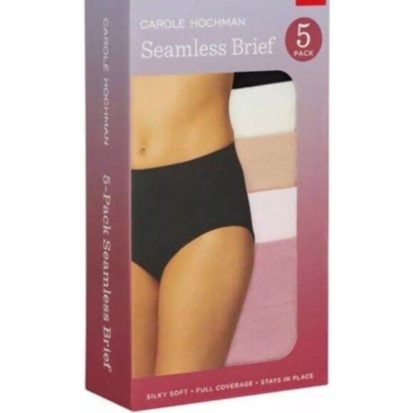 Carole Hochman Underwear Large 5-Pack Panties Seamless Briefs Full Coverage - Picture 1 of 10